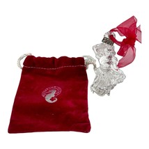 Waterford 2003 Nine Ladies Dancing Crystal Ornament Red Ribbon &amp; Velvet Pouch - $23.36