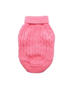 Cable Knit Candy Pink 100% Combed Cotton Dog Sweater Sizes XXS-3XL - €21,45 EUR
