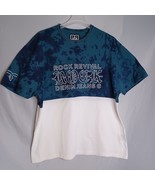 Rock Revival Shirt Mens XXXL Blue Green/White Thick Pullover T-Shirt Str... - $605.03 MXN