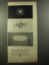 1954 Howard Miller Ad - Spider Web Clock; Bubble Lamp by George Nelson - £14.69 GBP