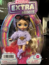 Barbie Extra Minis Doll #4 (5.5 in) Wearing Fluffy Purple Fashion - New 2021 - £20.77 GBP