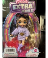 Barbie Extra Minis Doll #4 (5.5 in) Wearing Fluffy Purple Fashion - New ... - £20.47 GBP