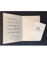 Vintage October 6, 1954 Birth Announcement Card with Photo ID&#39;d Baby Pic... - £10.78 GBP