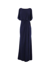 NWT BHLDN Lena in Navy Flutter Sleeve Jersey Slit Front Maxi Dress Gown 4 - £95.92 GBP