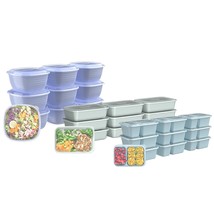 Prep 60-Piece Variety Meal Prep Kit - 1-Compartment Containers, Prep Bowls, &amp; 2- - £43.95 GBP