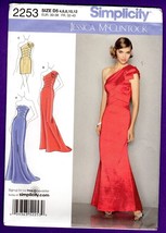 Simplicity 2253 Jessica McClintock Misses Evening Dress 2 Lengths 4,6,8,... - $10.47