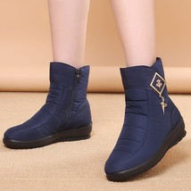 Winter New Flat Bottom Short Boots Warm And Velvet Round Head Women&#39;s Snow Boots - £35.61 GBP