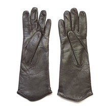 Vintage Beckering Dark Brown Soft Leather Women Gloves 11&quot; Long Size 6.5 - £11.58 GBP