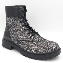 Michael Michael Kors Women Combat Boots Ailistair Bootie Size US 6M Black Silver - $131.67