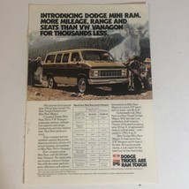 Dodge Mini Ram Print Ad Advertisement Vintage Pa2 - £5.44 GBP