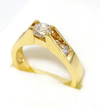 Authenticity Guarantee 
1.25 CTW Diamond Engagement Ring 14k Yellow Gold .65 ... - £1,456.01 GBP