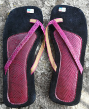 Womens Shoes Leather Thong Sandals Flip Flops Black Handmade Boho UK 6 E... - £20.19 GBP