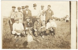 Ragtag Baseball Team 1904-1918 Real Photo Postcard RPPC One Name on Back - AZO - £16.17 GBP