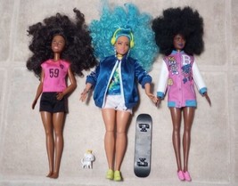 African American Barbie Dolls Curvy Fashionista Lot of 3 - £11.52 GBP