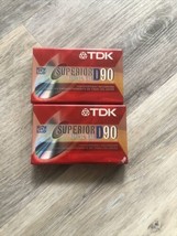 Tdk Lot Of 2 Superior D90 Normal Bias Blank Cassette Tapes Brand New Sealed - £3.84 GBP