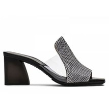Hispanitas Parker Block Heel Sandal saffiano black leather sz 42 us 10 new - $85.05