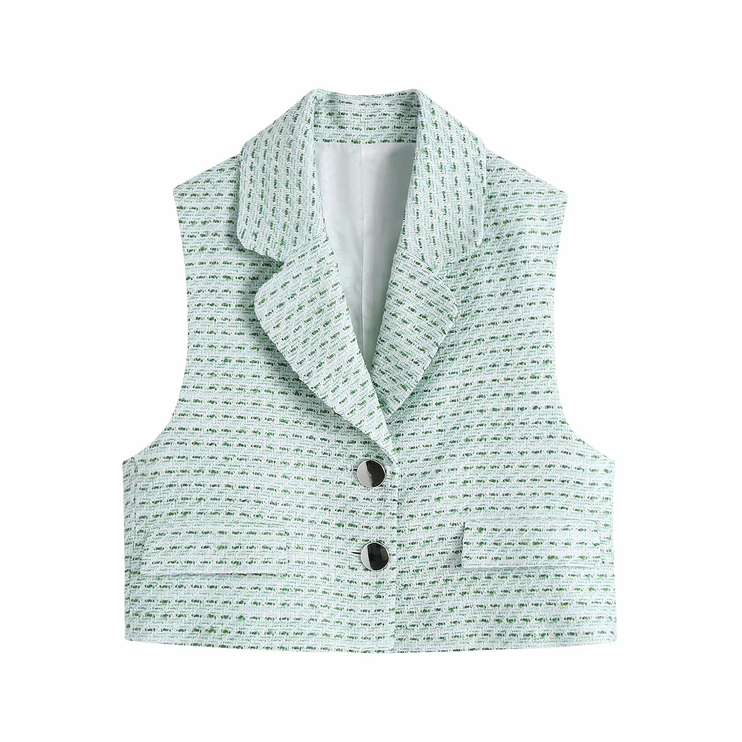  Leisure Styles Women Retro Check Printing Tweed Casual Suit With Pleated Skirt  - £115.82 GBP
