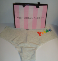 VICTORIA&#39;S SECRET PINK NO SHOW CHEEKSTER PANTY GRAY PRIDE COLLECTION PRI... - $12.86
