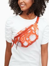 Kate Spade Dorian Belt Bag Orange White Flower Nylon WKR00428 NWT $199 Retail - £43.50 GBP