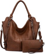 Tote Bag for Women PU Leather Shoulder Bags Fashion Hobos Large Purse Ha... - $54.86 CAD