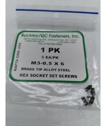 NEW Buckley/QC Fasteners M3-0.5 X 6 Brass Tip ST Steel Hex Socket Set Sc... - $11.96 CAD