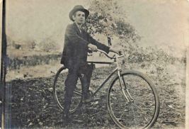 Proud Young Man With BICYCLE~1910s Real Photo Postcard - £4.64 GBP