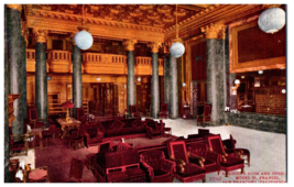 Lounging Room &amp; Office St Francis Hotel San Francisco CA Mitchell Postcard - £23.32 GBP