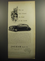 1951 Jaguar Mark VII Car Ad - The car that turned the head of the world - £14.54 GBP