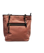 Michael Kors Large Leila Tote Purse Pink Black Nylon Leather Straps 30S9... - $102.43