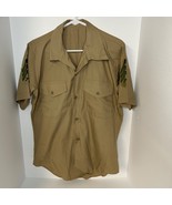U.S. MARINE CORPS KHAKI 2115 SHORT SLEEVE POLY-COTTON SHIRT SIZE Medium - €16,03 EUR