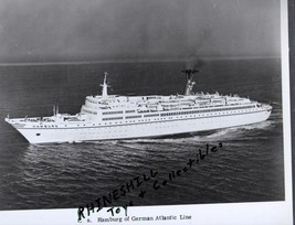 Photograph Ship T. S. Hamburg Ship Photograph  German Atlantic Line    - $3.50