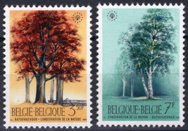 ZAYIX Belgium 737-738 MNH Trees Plants Nature Conservation 071823S121M - $1.50