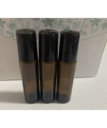 18 Pk, Amber, 10 ml Glass Roll-on Bottles , Stainless Steel Roller + Tools - $10.75 CAD