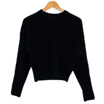 Elodie Womens size Small Pullover Crewneck Sweater Ribbed Knit Black - £28.30 GBP