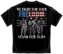 New We Fight For Your Freedom Stand For Ours Licensed T Shirt Patriotic - £18.13 GBP+