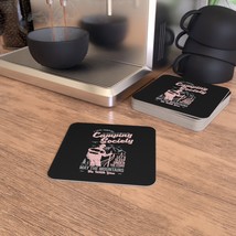 Hipster Print On Demand Square Coasters w/Mountains Camping Society Prin... - $81.37+