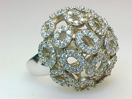 HUGE CUBIC ZIRCONIA Vintage DOME RING - Size 7 1/2 - $125.00