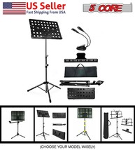 Music Stand for Sheet Folding Portable Premium Boom Holder Metal Base Cl... - £16.90 GBP+