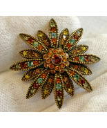 Joan Rivers Flower Brooch Crystallized with Swarovski Fashion Jewelry Pin - £23.91 GBP