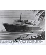 Ship - S.S. Veendam Holland America Cruises Liner  - Artists Sketch  - $2.74 CAD