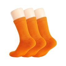 AWS/American Made Orange Crew Socks for Women Sport Socks 3 Pairs Shoe Size 5-10 - £11.03 GBP