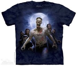 Zombie Horde Charging Hand Dyed Adult T-Shirt Walking Dead Style, NEW UNWORN - £11.57 GBP