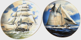 Rosenthal Danbury Mint 2 Great American Sailing Ship Collector Plates 1985 - $37.40