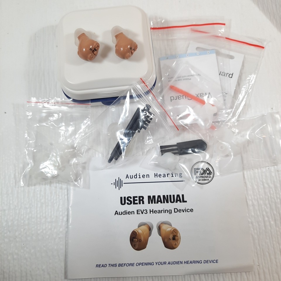 Audien Hearing EV3  Rechargeable Amplifier To Aid Hearing Device Beige F... - $69.00