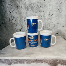 4 Curtis Dura-Torq Fasteners Plastic Mug Cup Advertising Racing Checkered Flag - £32.78 GBP