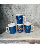 4 Curtis Dura-Torq Fasteners Plastic Mug Cup Advertising Racing Checkere... - $780.81 MXN