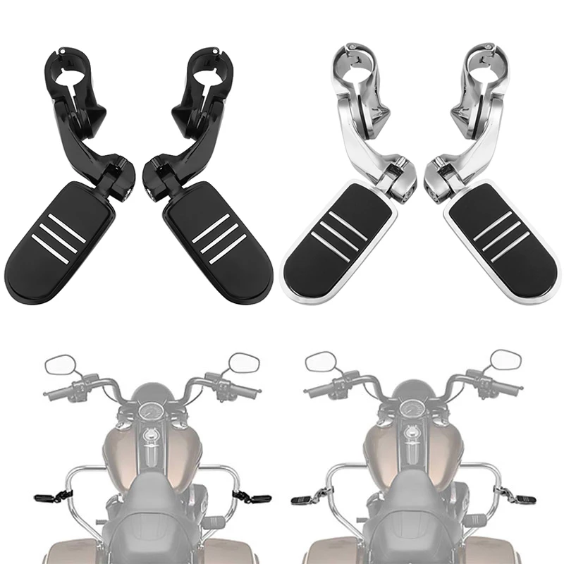 Universal Motorcycle Foot Rest Highway Engine Guard Foot Pegs Mount For ... - $64.34+