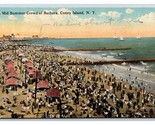 Crowd of Bathers Coney Island New York NY UNP Unused DB Postcard U23 - $3.91