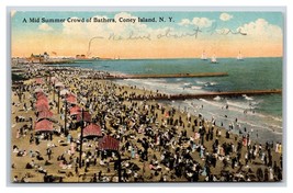 Crowd of Bathers Coney Island New York NY UNP Unused DB Postcard U23 - £3.06 GBP