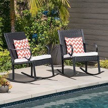 Christopher Knight Home Muriel Outdoor Wicker Rocking Chair (Set of 2), ... - $464.99